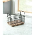 Better Homes & Gardens Wire Utensil Caddy, Gray Color with Wood Base
