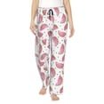 thumbnail image 2 of Goofa Watermelon Printed Soft Pajama Pants for Women, Wide Leg Comfy Casual Lounge Yoga Pants-, 2 of 9