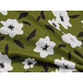 thumbnail image 4 of oneOone Rayon Olive Green Fabric Florals Craft Projects Decor Fabric Printed By The Yard 56 Inch Wide-H26, 4 of 4