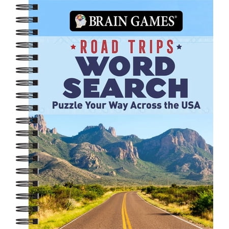 Brain Games Brain Games - Road Trips Word Search: Puzzle Your Way Across the USA, (Spiral-Bound)