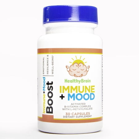 HealthyBrain Immune + Mood Boost 30 days Vitamin B1, B2, B3, B5, B6, B9, B12, Zinc, Selenium, N-Acetyl-Cysteine (NAC)
