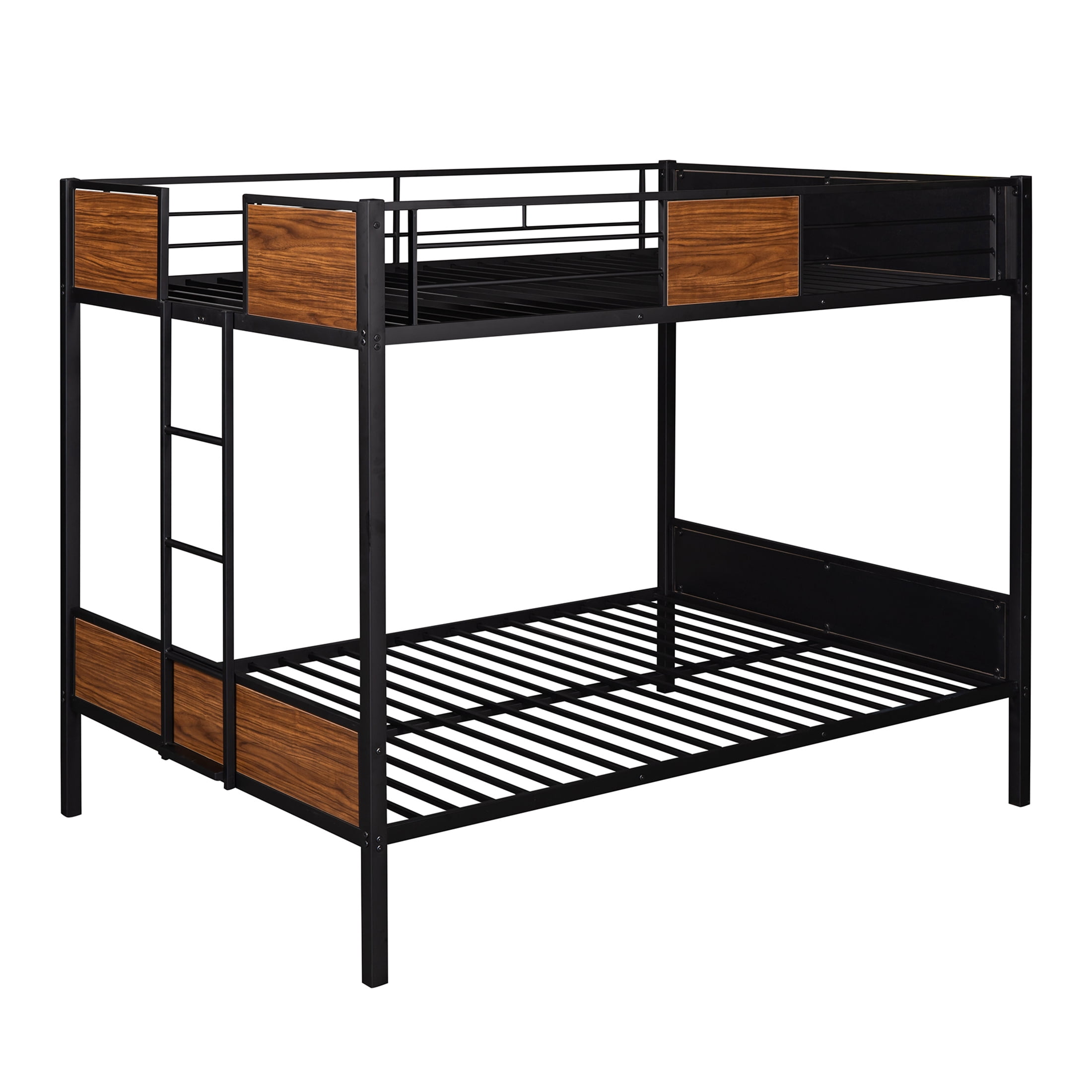 Aukfa Bunk Bed Full over Full, Heavy Duty Metal Bunk Bed for Dorm Bedroom, Black