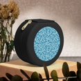 thumbnail image 6 of Fuzoiu Beautiful Floral Print Portable Jewelry Box,Round Mini Leather Travel Jewelry Case,Small Travel Jewelry Organizer,Jewelry Holder for Ring Necklace Earring for Women Girls-Black, 6 of 7