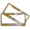 thumbnail image 2 of 2 Pcs Set Spring Bunny Daffodil License Plate Cover Watercolor Cute Rabbit Bunny License Plate Cover Front Plates Frames Car Tag Frame Aluminum 2 Hole for US Standard Vehicles for Women Men, 2 of 6