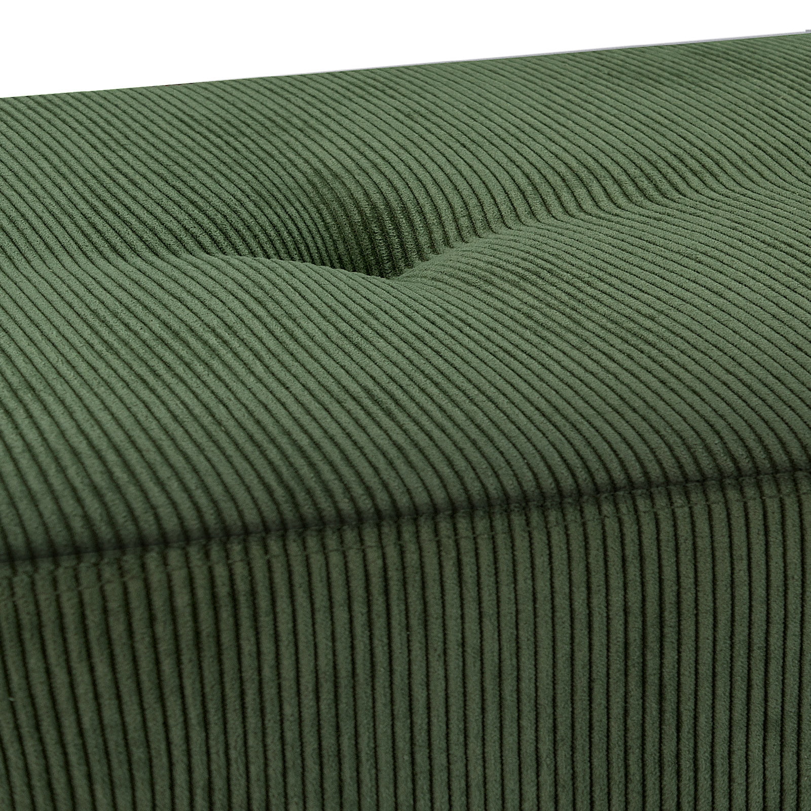Kithkasa Entryway Bench, Modern Ottoman Corduroy Bench for Living Room,Bedroom,Foyer,Green