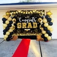 thumbnail image 6 of 7x5FT Congrats Grad Backdrop 2026 Graduation Party Decorations Black Gold Ballon Glitter Photography Background Class of 2026 School Party Supplies Vinyl, 6 of 7