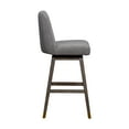 thumbnail image 5 of Amelia Swivel Bar Stool in Gray Oak Wood Finish with Mocha Fabric - Set of 4, 5 of 12