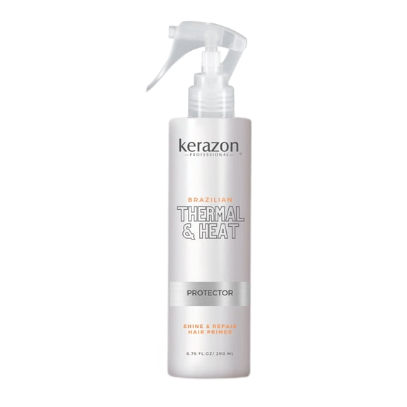 Kerazon Brazilian Thermal & Heat Hair Primer Protectant - Anti-Frizz - Detangling 6.76fl.oz