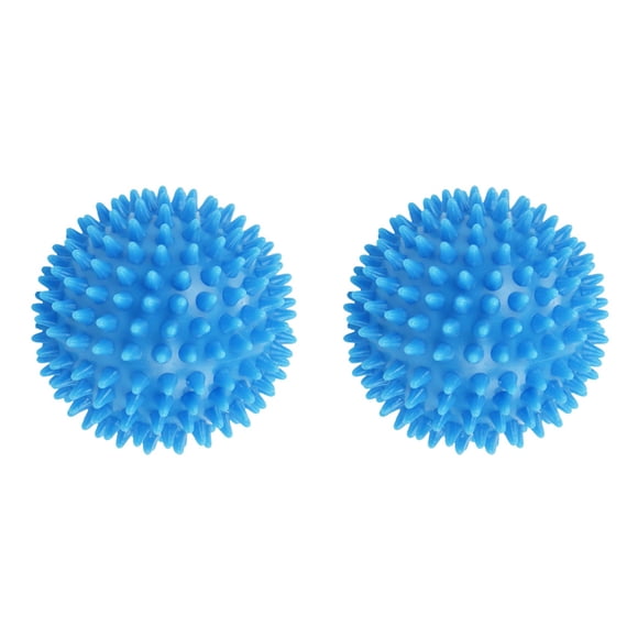 2X Spiky Massage Ball, Hard Stress Ball 7.5cm for Fitness Sport Exercise (Sky Blue)
