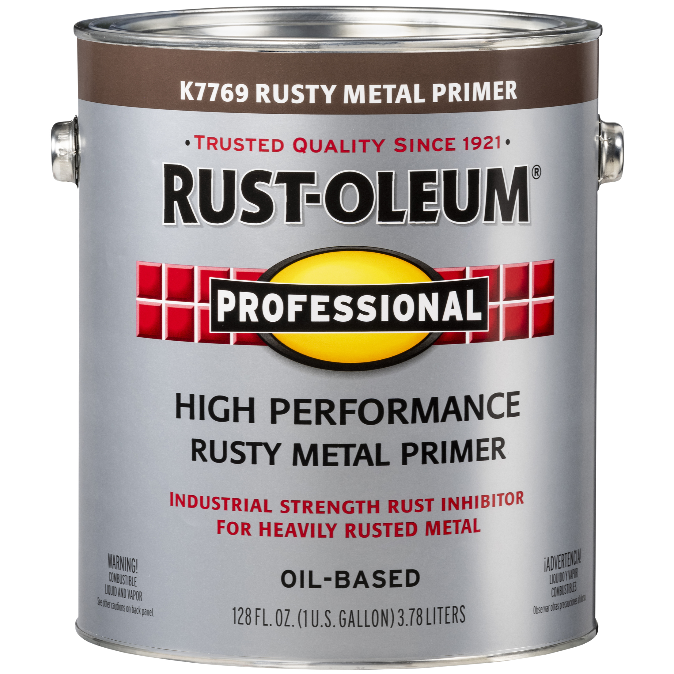 2 Pack, Rusty Metal Primer (400 Voc), Rust-Oleum Professional High Performance Flat Protective Enamel- Gallon