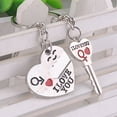 thumbnail image 5 of 2Pcs Fashion Love Heart Key Ring Keyfob Couples Romantic Keychain Lover Gift, 5 of 5