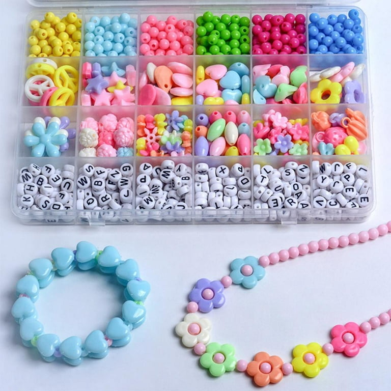 EXCEART 2pcs 24 Beads for Kids Crafts Lucky Charms Necklace Making Kit  Jewelry Bead Kids Beads Beading & Jewelry Making Decorative Beads Glass  Beads