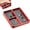 Red, variant on Magnetic Screw Organizer Tray - Screw Holder for RC Models, Electronics, Phone Repair, Small Tool Tray Parts Holder for Screws, Sockets, Bolts, Pins, 3-Compartment Parts Storage with Medium Magnet