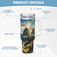 thumbnail image 5 of Daiia Valley River Dinosaur Printed 40 oz Tumbler with Handle,Ice Bully Insulated Tumbler 2 in 1 Lid Insulated Water Bottle Stainless Steel Travel Coffee Mug, 5 of 8