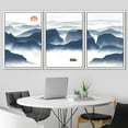 thumbnail image 2 of IDEA4WALL Framed Canvas Print Wall Art Set Watercolor Pastel Mountain Valley Nature Wilderness Modern Art Decorative Landscape Rustic for Living Room, Bedroom, Office - 24"x36"x3 White, 2 of 5