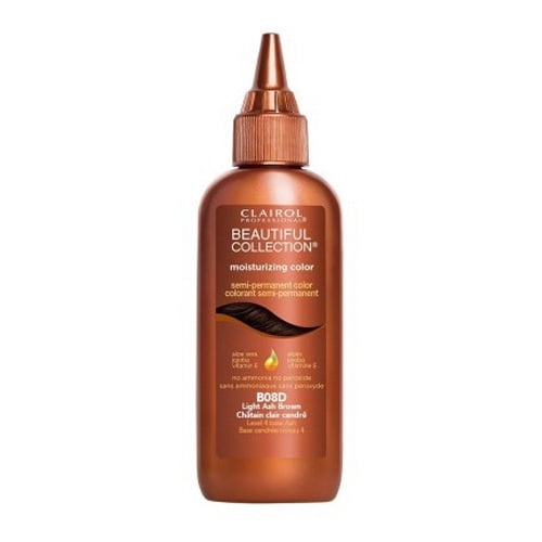 Clairol Moisturizing Semi Permanent Hair Color, B08D Light Ash Brown, 3 Oz