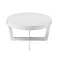thumbnail image 3 of Benjara Tini 55" Coffee Table- Oval Shaped Top- Metal Frame- White Finish, 3 of 5