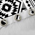 thumbnail image 4 of Manfei Tribal Geometric Aztec Blackout Curtains, Southwest Bohemian Curtains Pack of 2 (42x84 Each), Black and White, 4 of 6