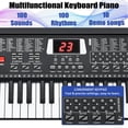 thumbnail image 2 of Piano con teclado de 61 teclas, piano con teclado electrónico portátil para principiantes con parlantes, micrófono, atril para partituras, 100 voces, 100 ritmos, teclado de música digital para princip, 2 of 5
