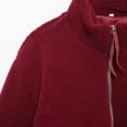 thumbnail image 6 of LWITHSZG Fleece Jacket Women Sherpa Fuzzy Full Zip up Coats Fall Winter Long Sleeve Going Out Tops Soft Comfy Warm Casual Outerwear with Pockets Size M, 6 of 9