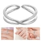 thumbnail image 3 of Anillos con diseño de cruz de plata, anillo abierto simple, anillo de dedo de moda, joyería delicada para mujer y niña, 3 of 8