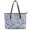 Blue Abstract Tribal Print, variant on POLERO Snowflake Lights Pattern Saddle Handbag, PU Leather Tote Bag for School, Waterproof Casual Shoulder Totes Purse