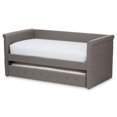 thumbnail image 3 of Baxton Studio Alena Fabric Daybed with Trundle in Light Gray, 3 of 6