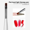 thumbnail image 7 of Tnobhg 2Pcs Nail UV Pens Smooth Even Application Metal Nylon Bristles White Pole Lightweight Body Nail UV Pens, 7 of 7