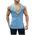 thumbnail image 3 of Mlzmgr Tank Tops for Men Slim Sleeveless Crewneck Mens Tanks Summer Trendy Workout Gym Tops Solid Color, 3 of 6