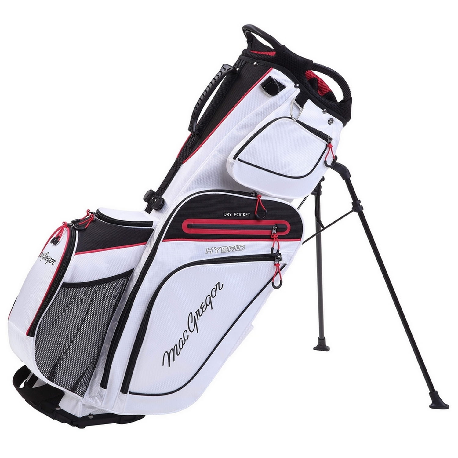 Identificeren blik een andere MacGregor Golf Hybrid Stand / Cart Golf Bag with 14 Way Divider,  White/Black - Walmart.com