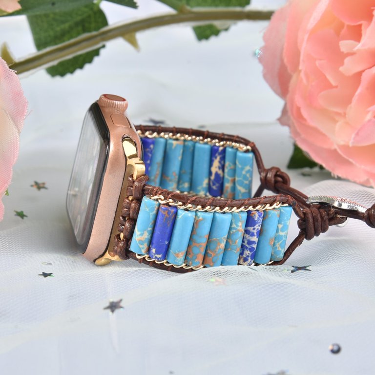 NEW Boho Floral Stone Apple Watch Band Boho Apple Watch - Etsy main image 3
