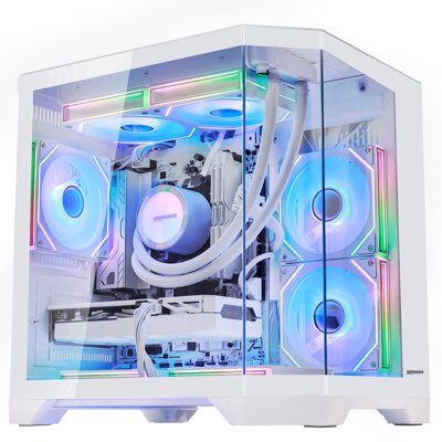 Hoengager Gaming PC - AMD Ryzen 7 9700X 3.8 GHz, RX 9070 GRE 12G, 32GB DDR5 , 2TB SSD, 850W PSU, Software-Controlled ARGB, Windows 11 -Prebuilt PC