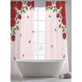 thumbnail image 5 of Red Roses Valentine's Day Sheer Curtains 84 Inch Length 2 Panels Set, Spring Floral Romantic Botanical Voile Window Treatment Curtains Sheers Drapes for Bedroom/Living Room/Kitchen 52"x84"x2, 5 of 7