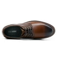 thumbnail image 3 of CMR CHAMARIPA Men's Elevator Dress Shoes - Formal Height Increasing Shoes - Tan Leather Derby Shoes 8CM / 3.15 Inches Taller, 3 of 5