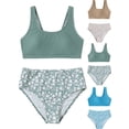 thumbnail image 6 of 8-14T Girl's Swimwear Beach Sport All Over 2 Piece Bikini Preppy Swimsuit Bathing Suits, 6 of 7