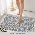 thumbnail image 3 of Light Blue Floral Door Mat&nbsp;Indoor Outdoor Entrance,Non Slip Rug for Kitchen Bathroom Entryway Rug,Rustic Vintage Flowers Botanical Spring Washable Doormat Floor Mat 20x31.5 Inch, 3 of 8
