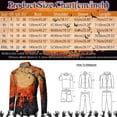 thumbnail image 3 of Men's Casual Halloween Shirt with Unique Handprint Design Festive Long Sleeve Button Down for Eerie Celebrations Customized Style for Halloween Events, 3 of 4