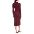 thumbnail image 2 of Elie Tahari womens  Collar Half Button Down Rib Midi Dress, m, Black, 2 of 3