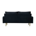 thumbnail image 5 of Hybition Velvet Sofa Modern Couch with Metal Legs for Living Room-Black, 5 of 9