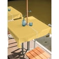 thumbnail image 2 of Outdoor Table Cloth with Umbrella Hole and Zipper, Pure Yellow Waterproof Square Tablecloth 54"x54", Simple Solid Color Washable Table Cover for Outside Party Patio Picnic, 2 of 8