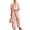 29# Pink, variant on Women’s 2 Piece Cotton Linen Set, Half Sleeve Zipper Top and Wide Leg Pants 2026 Casual ummer Matching Outfit White XL