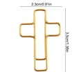 thumbnail image 2 of Easter Cross Shaped Paper Clips, Creative Cartoon Decorative Clips, Easter Decor, Cute Bookmark Clips for Office Supplies, Easter Theme Stationery for Document Binding, 0.9*1.4in, Gold, 2 of 6