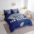 thumbnail image 3 of Homewish Boys Ball Game 7-Piece Twin Bedding Sets,Hockey Sport Bedding Comforter Set,Gray Blue Sheet Sets For Boys Kids,Super Cozy Room Decor Reversible, 3 of 8