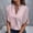 *Pink, variant on ClodeEU Women Short Sleeve Blouses, Striped V Neck Loose Business Casual Shirts Pink,Womens Plus S