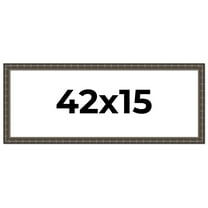 42x15 Frame Black Bamboo Solid Wood Picture Frame Width 1.5 Inches | Interior Frame Depth 0.5
