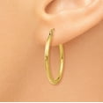 thumbnail image 3 of 14k Yellow Gold 2x25mm Hoop Earrings Round, 3 of 8