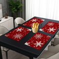 thumbnail image 4 of Christmas Placemats Set of 6 Snowflake Xmas Placemats Table Mats Xmas Linen Dining Table Mats Placemats Winter Table Mats for Kitchen Party Decor 12x18 Inch (Set of 6, Snowflake), 4 of 6