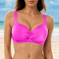 thumbnail image 2 of Siilsaa Womens Bikini Top Women's Adjustable Thick Straps Cross Back Push Up Bikini Swimsuit Tops Only Hot Pink,XXL, 2 of 6