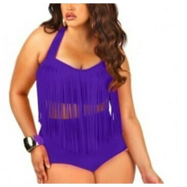 Women's Plus Size Fringe Purple, XL Walmart.com