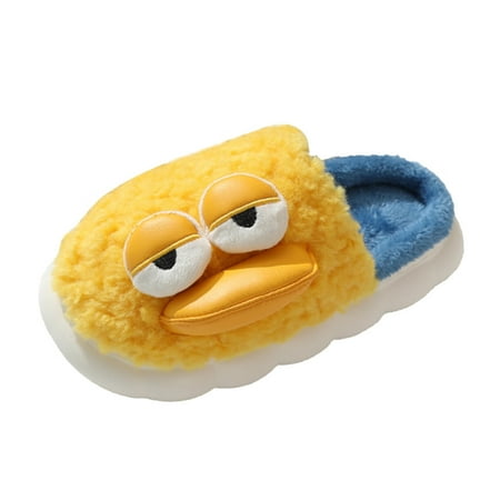 

Slippers for Women Women Slippers Autumn And Winter Fashion Comfortable Cartoon Cute Lying Flat Duck Thick Bottom Warm Womens Slippers Cotton Yellow 41